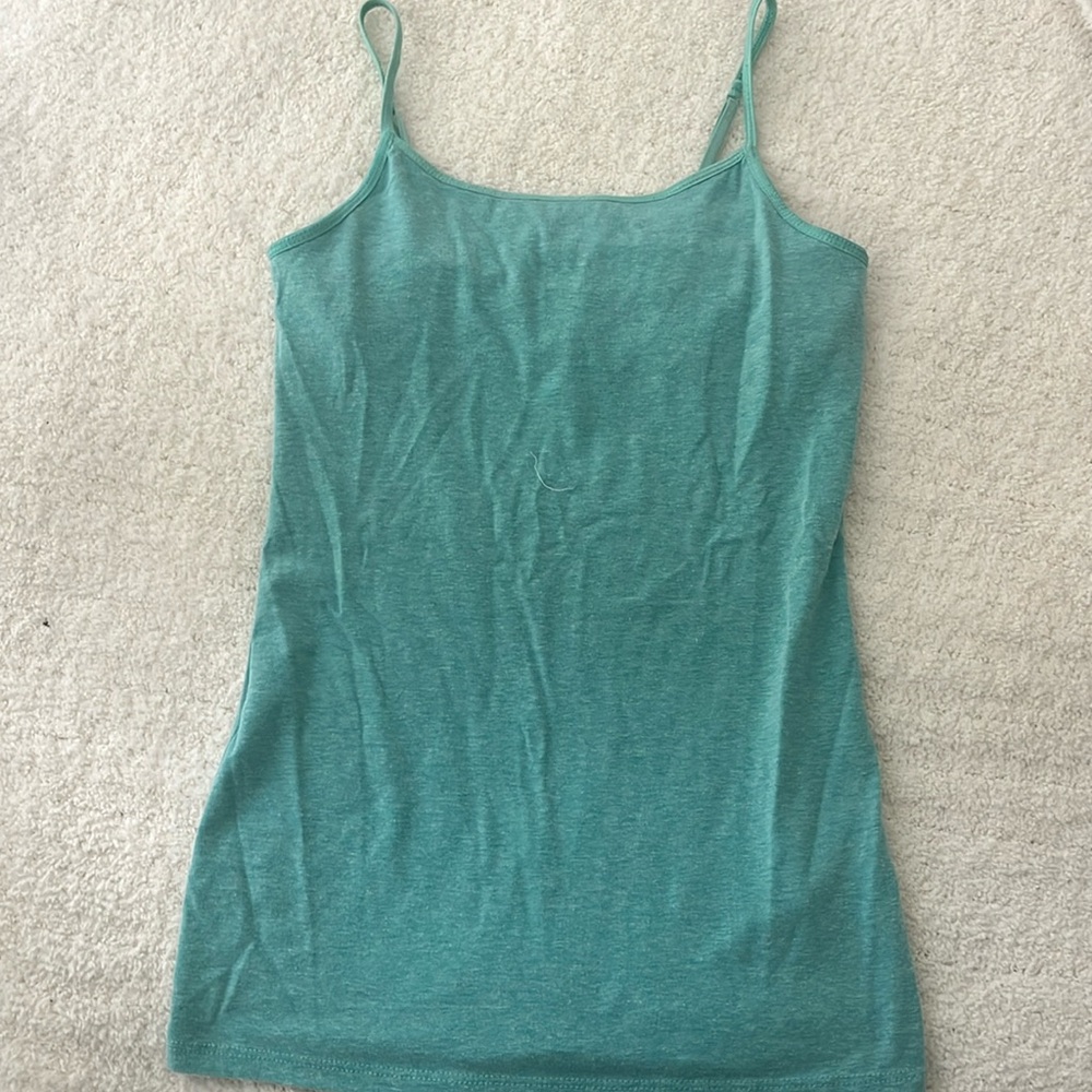 green/teal tank top long